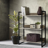 Artiss 3 Tier Metal Wooden Display Bookshelf