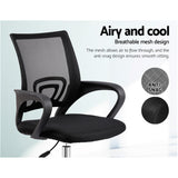 Artiss Executive Mid Back Black Office Chair