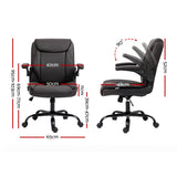 Artiss Office Chair Gaming Computer Executive Chairs Leather Tilt Swivel Brown